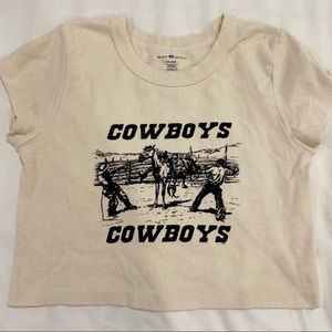 SOLD brandy melville “cowboys cowboys” ashyln tee